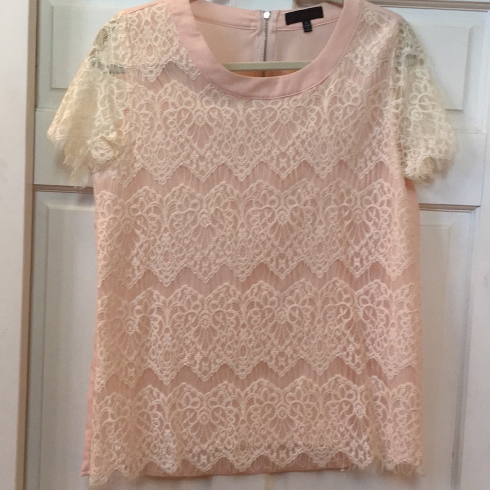 Delicate Pale Pink and Lace Top